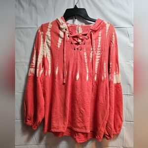 Livi by Lane Bryant active wear lace up hooded sweatshirt,NWT